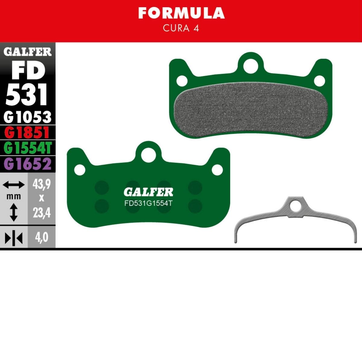 GALFER - BRAKE PADS - FORMULA CURA 4