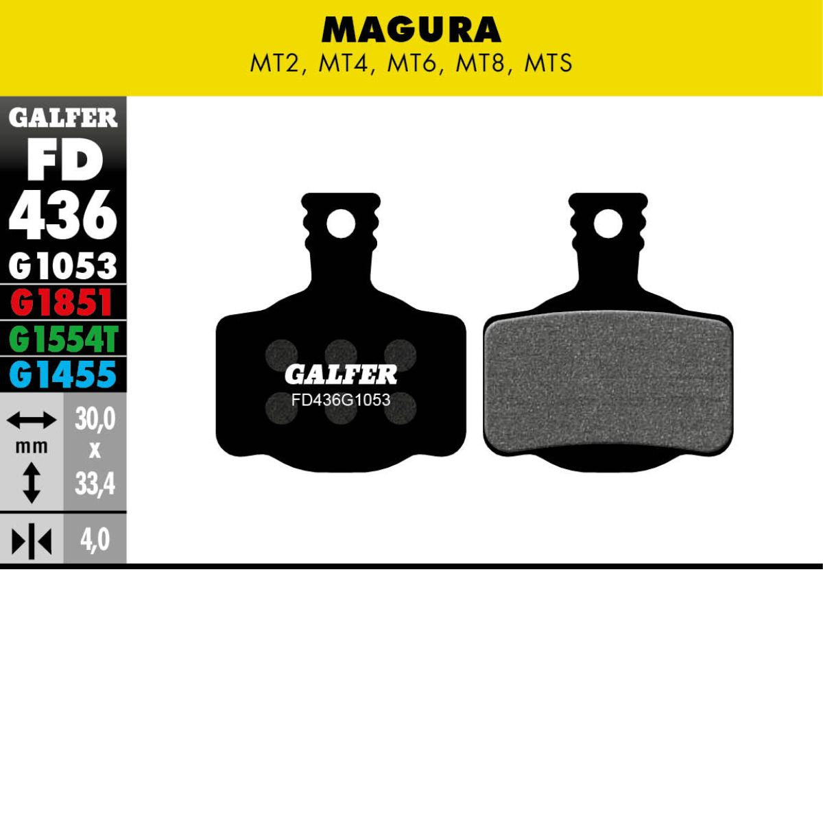 GALFER - BRAKE PADS - MAGURA MT2-4-6-8