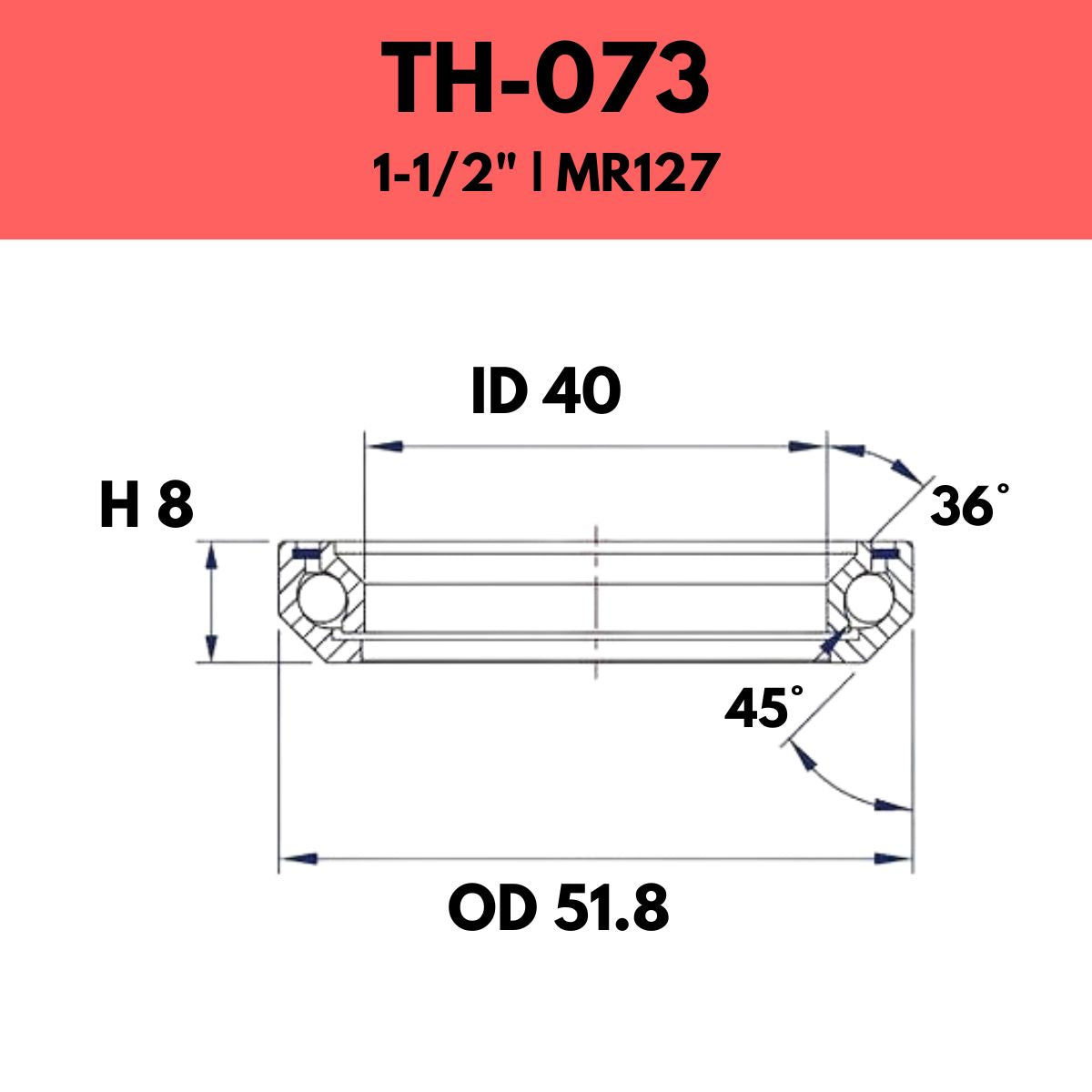 FSA Angular Contact Bearing TH-070R