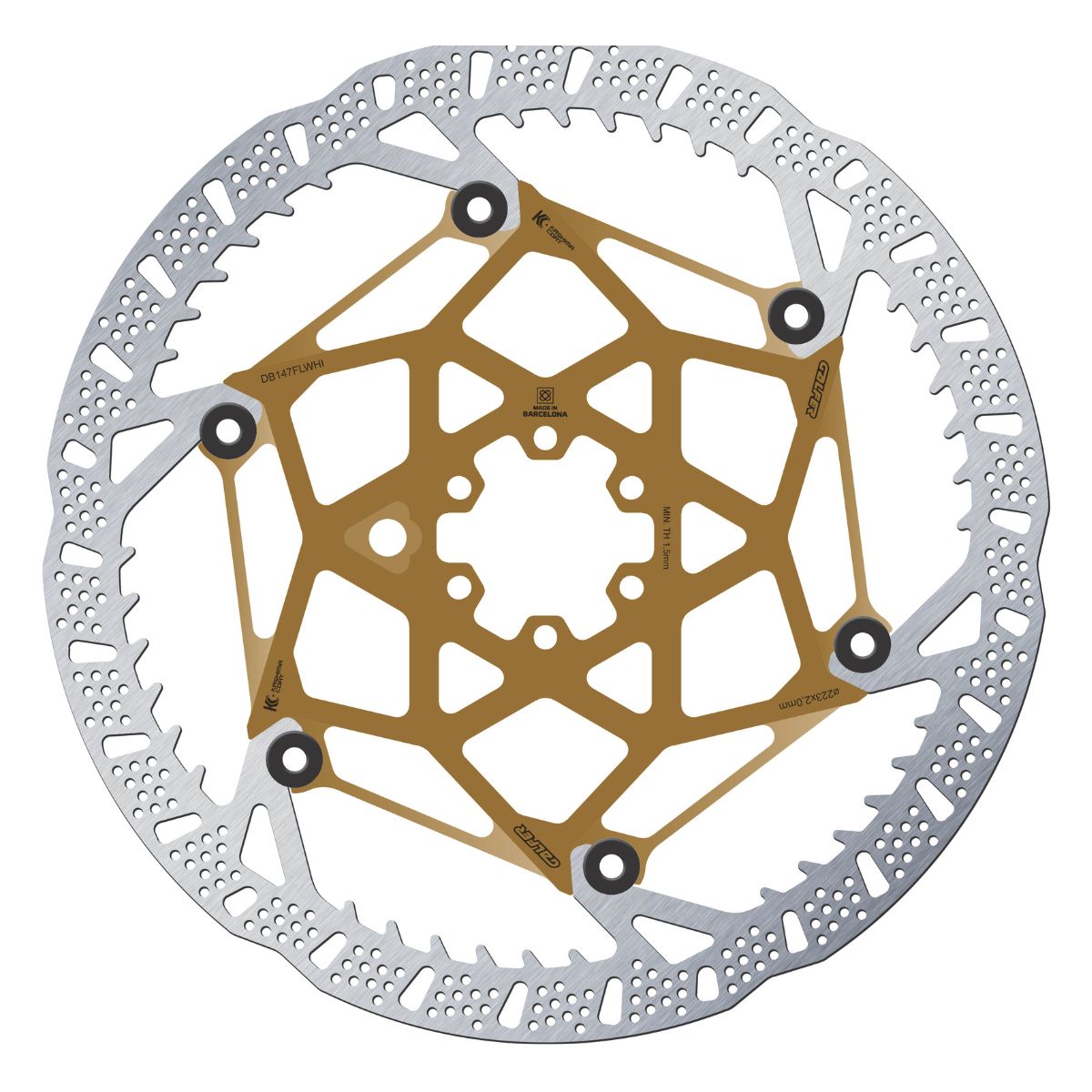 GALFER - MTB SHARK EVO DISC ROTOR - 6-BOLT - 2MM - KASHIMA CORE