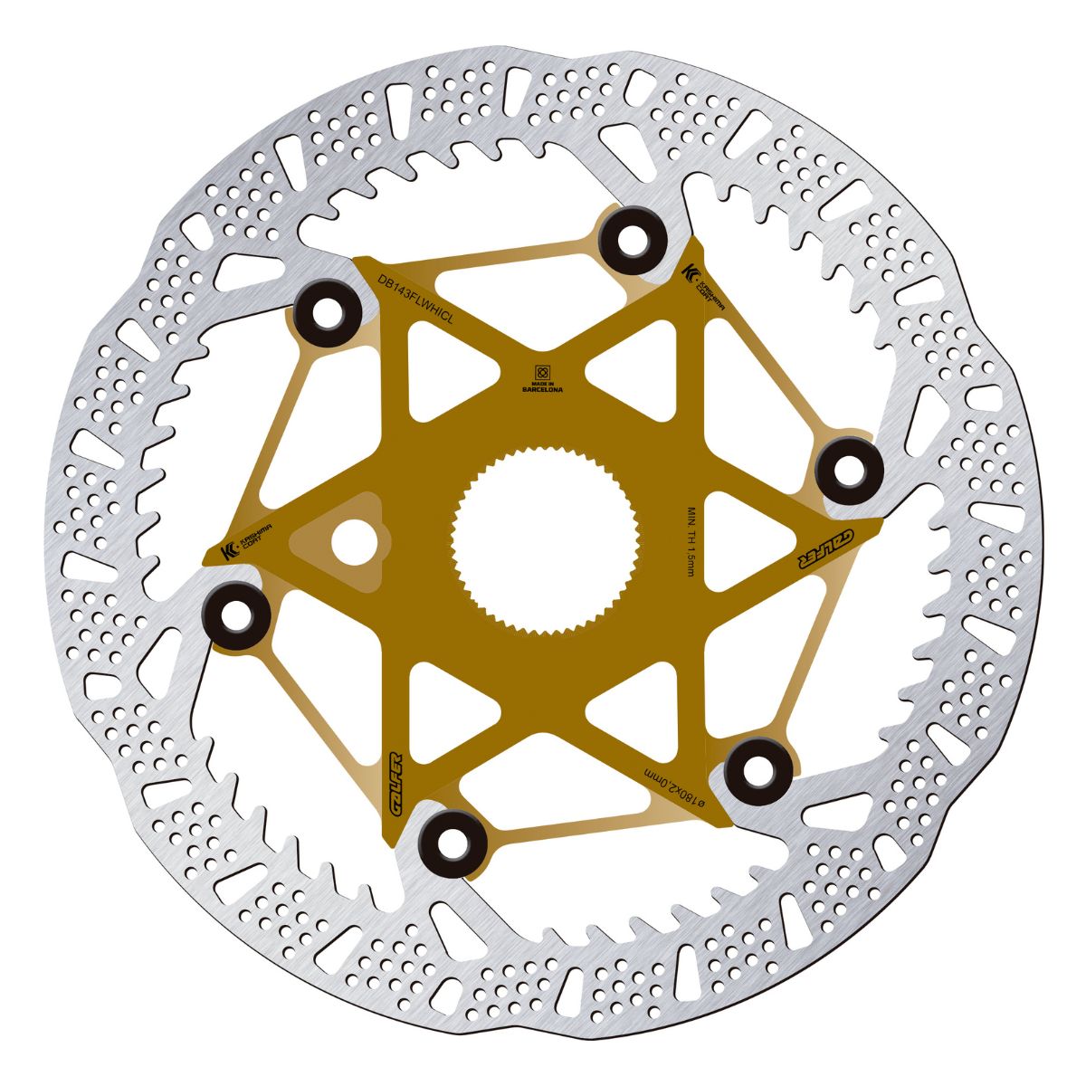 GALFER - MTB SHARK EVO DISC ROTOR - CENTERLOCK - 2MM - KASHIMA CORE