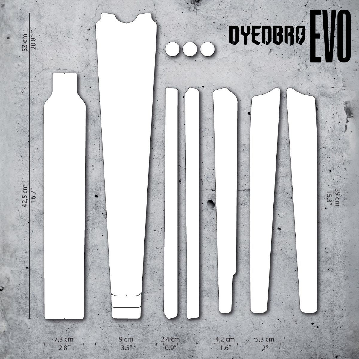 DYEDBRO EVO GRAVEL BIKE FRAME PROTECTION - CLEAR MATTE
