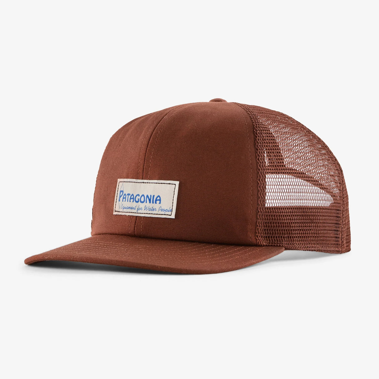 Patagonia Relaxed Trucker Hat Water People Label Dried Vanilla