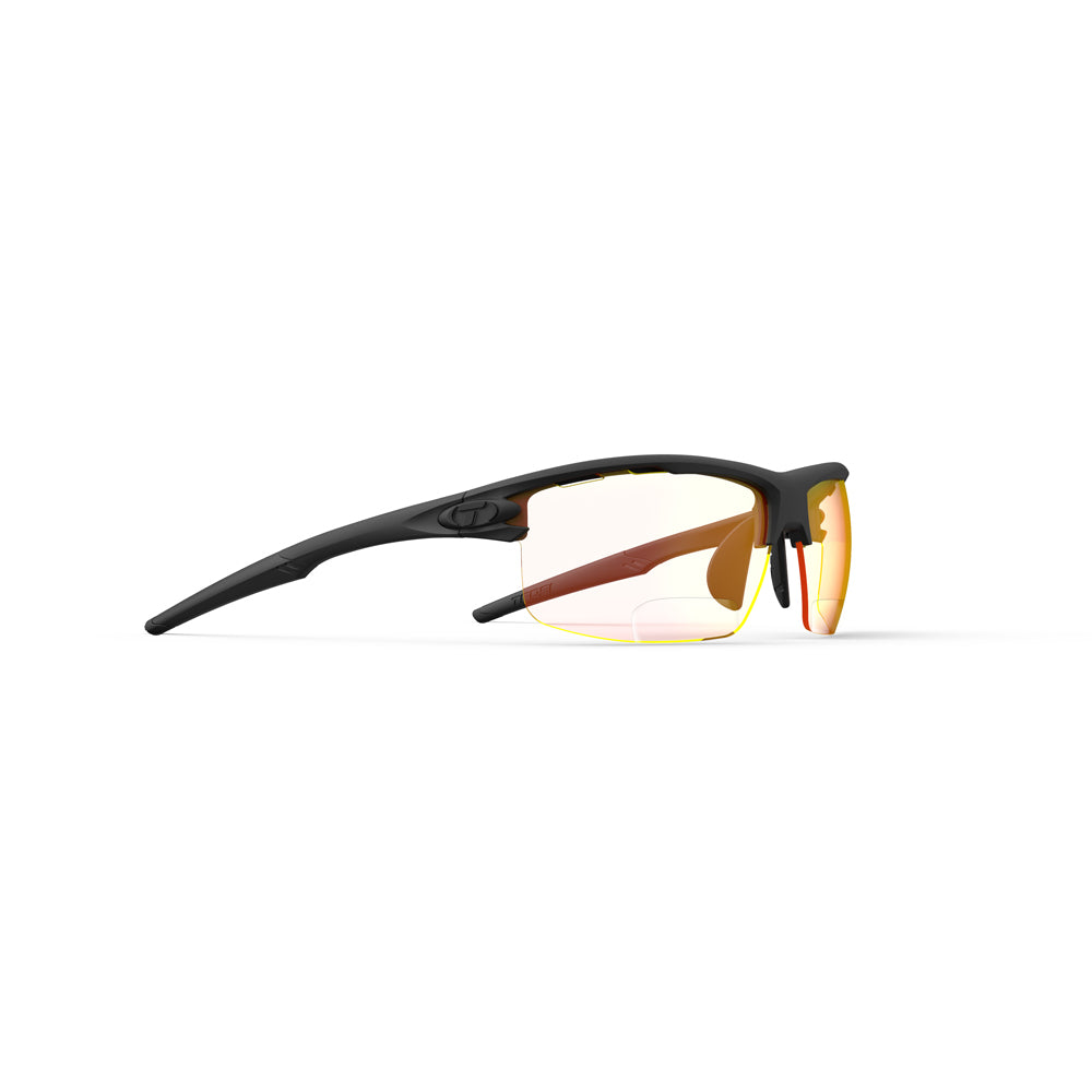 Tifosi Rivet Sunglasses Blackout with Clarion Red Fototec Reader +1.5 Lens