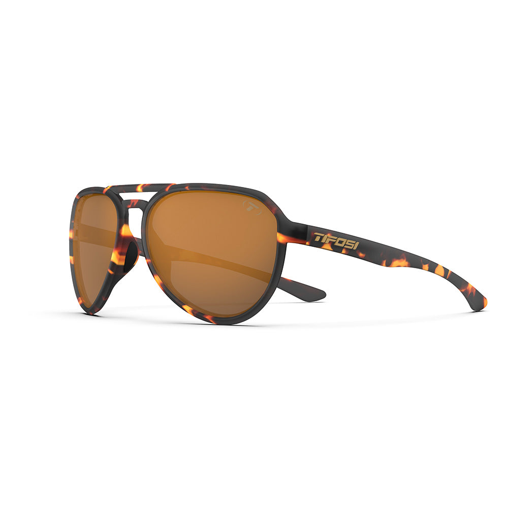 Tifosi Selca Sunglasses Matte Tortoise with Brown Lens