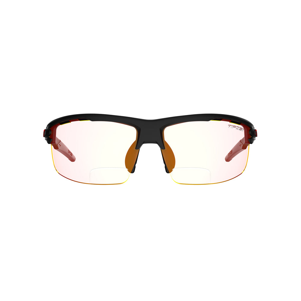 Tifosi Rivet Sunglasses Blackout with Clarion Red Fototec Reader +1.5 Lens