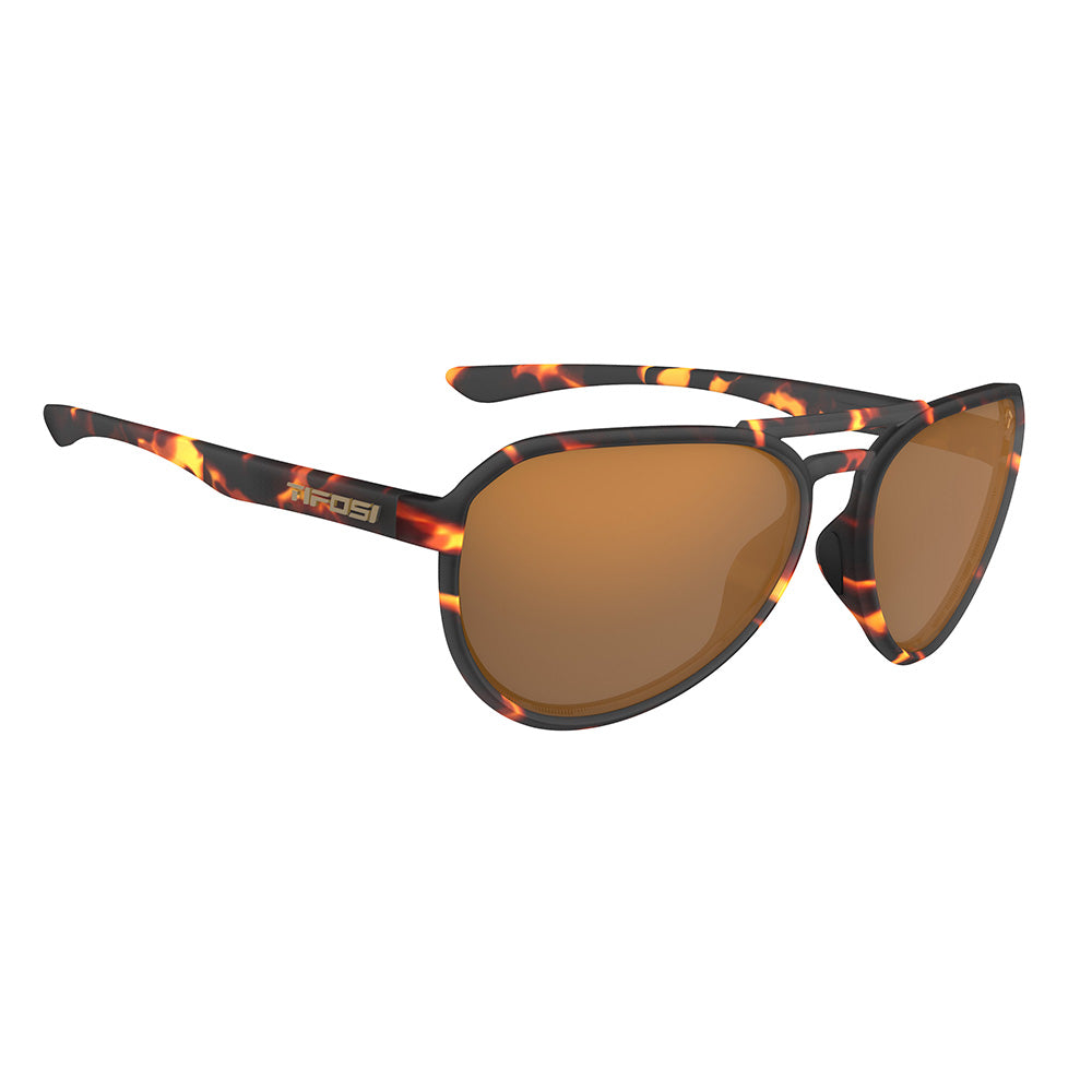 Tifosi Selca Sunglasses Matte Tortoise with Brown Lens