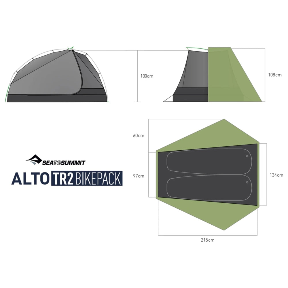 Sea to Summit Alto TR2 Bikepack Tent Green