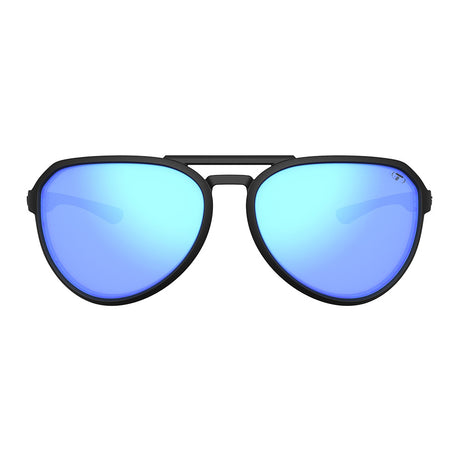 Tifosi Selca Sunglasses BlackOut with Sky Blue Mirror Polarized Lens