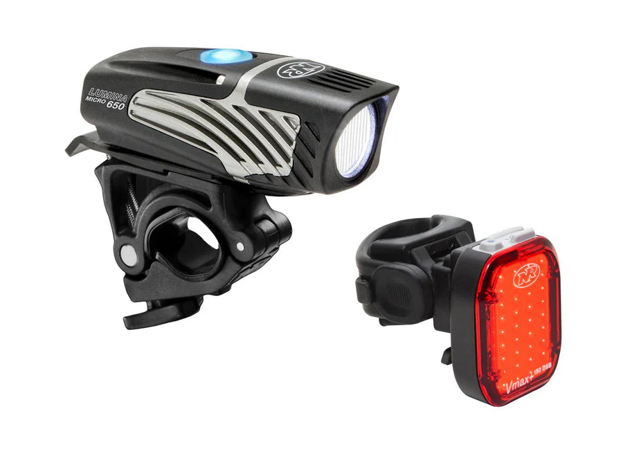 NiteRider Lumina Micro 650 Front Light & Vmax+ 150 Rear Light Combo Set