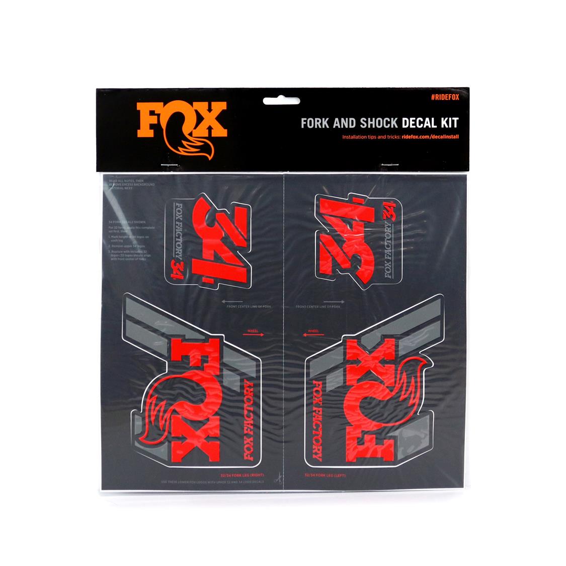 Decal 2019 AM Heritage Fork & Shock Kit - RED