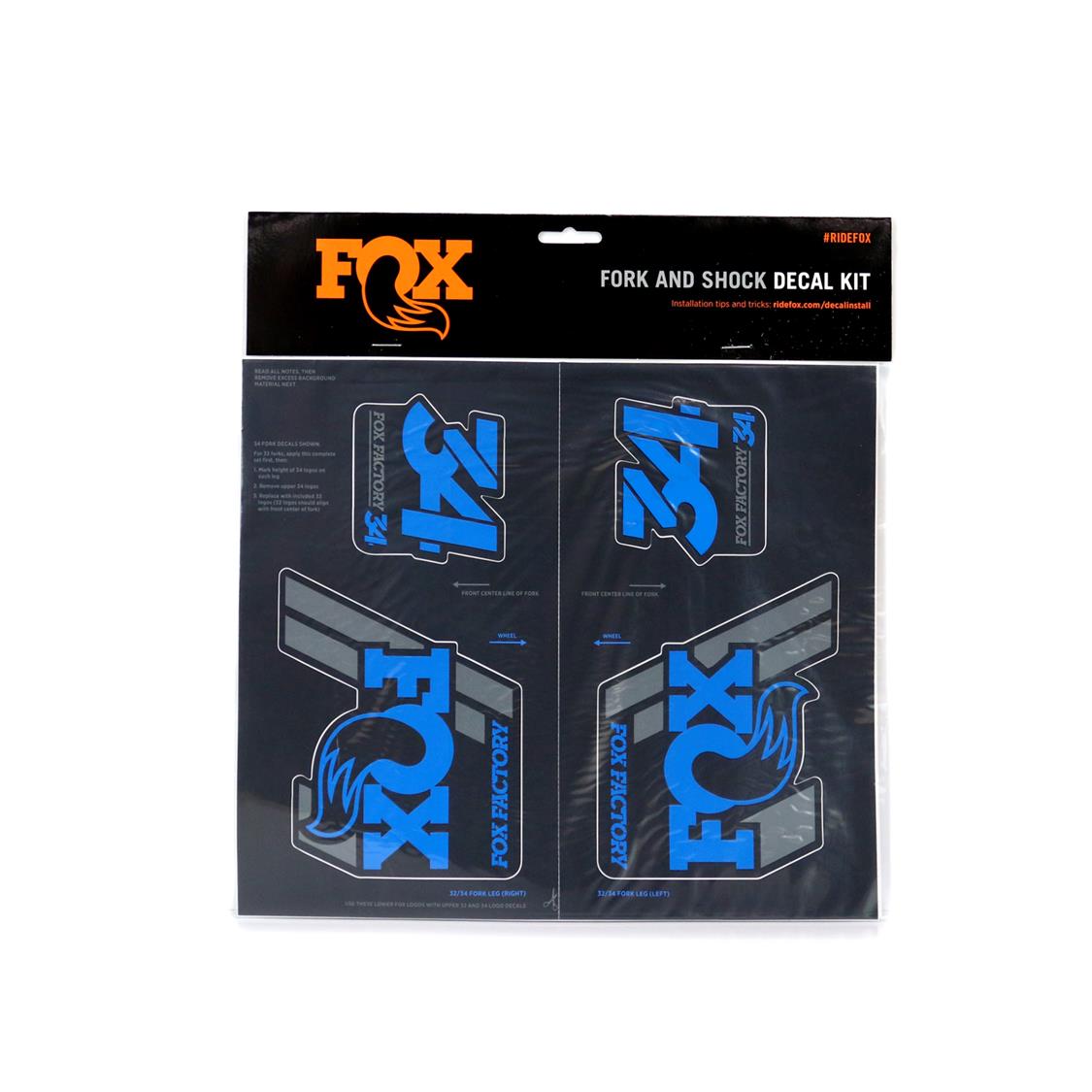 Decal 2019 AM Heritage Fork & Shock Kit - BLUE