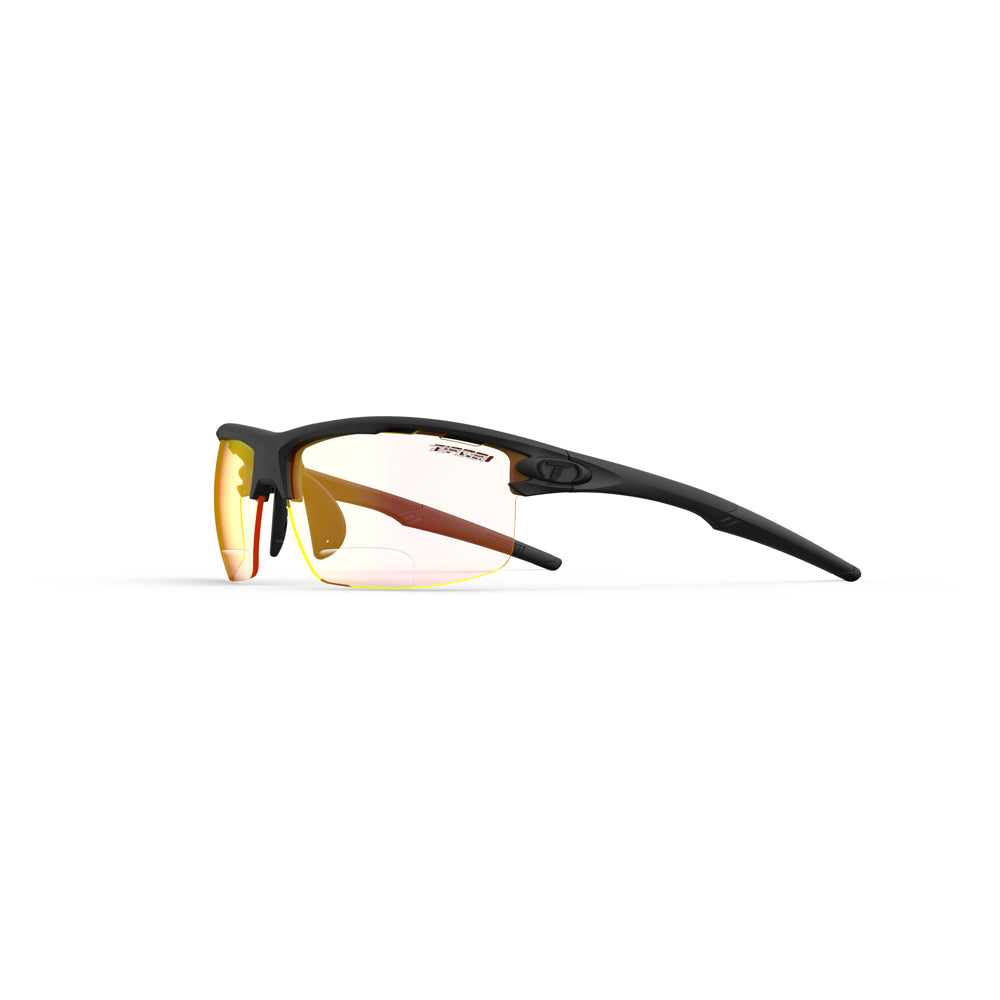 Tifosi Rivet Sunglasses Blackout with Clarion Red Fototec Reader +1.5 Lens