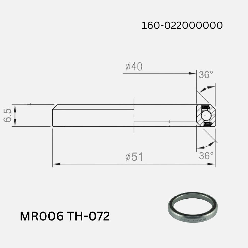 ACB MR136 Giant Od2 Upper 11/4-41.8x33x6mm