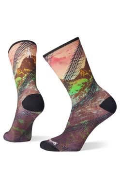 Smartwool Women's Cycle Zero Cushion Mountain Print Crew Sock