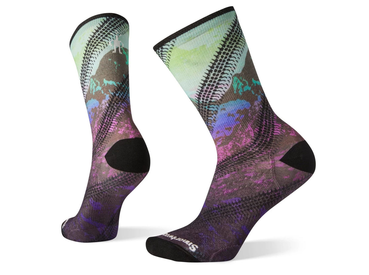 Smartwool Women's Cycle Zero Cushion Mountain Print Crew Sock