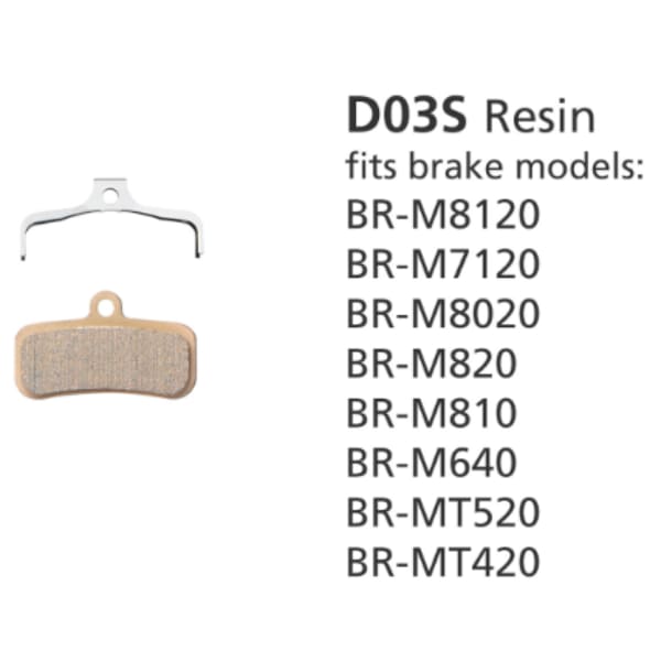 Shimano  D03S Resin Brake Pad 4-Piston W/O Fin