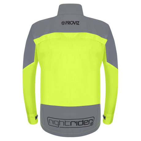 Proviz Nightrider 2.0 Men's Cycling Jacket Yellow - Rear
