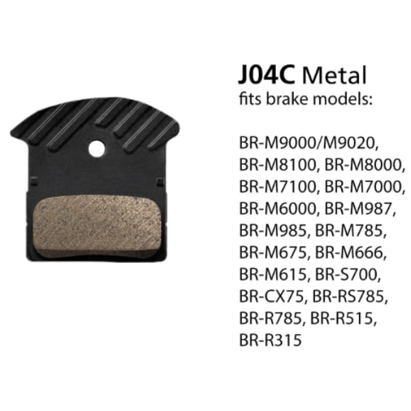 Shimano BR-M9000 J04C Metal Brake Pad & Spring w/Fin