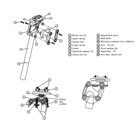 Thudbuster ST G3 Spare Parts Diagram