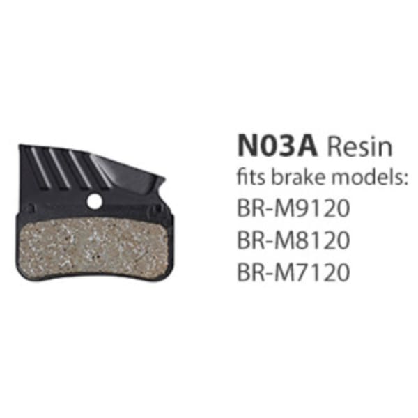 Shimano N03A Resin Brake Pad w/Fin 4-Piston BR-M9120/BR-M8120