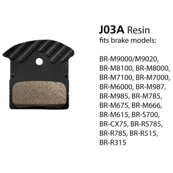 Shimano J03A Resin Brake Pad & Spring w/Fin