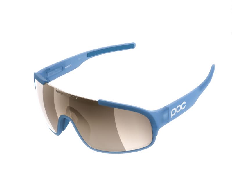 POC Crave Clarity Sunglasses Basalt Blue Trail Silver Mirror Lens