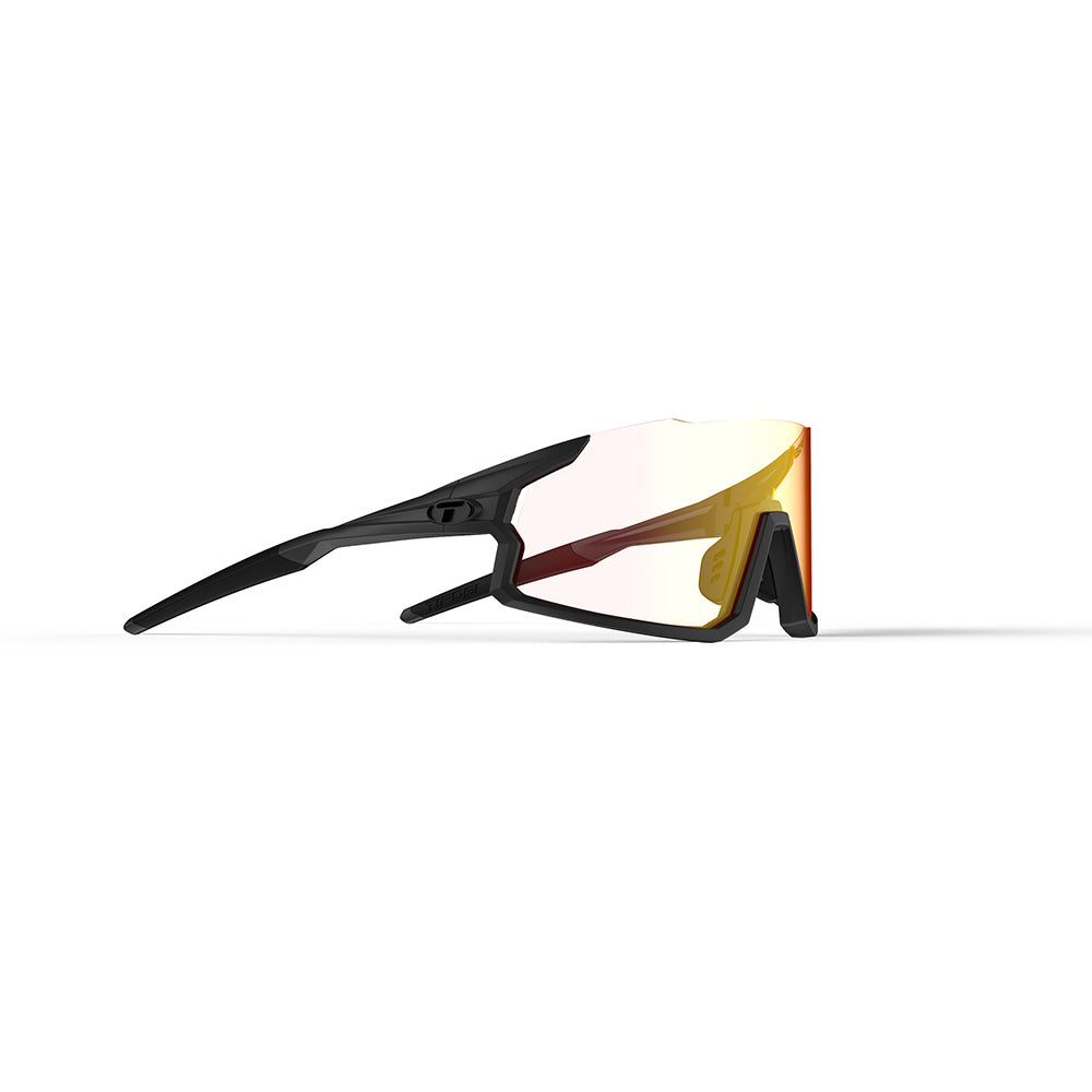 Tifosi Stash Sunglasses Matte Gunmetal with Clarion Red Fototec Lens
