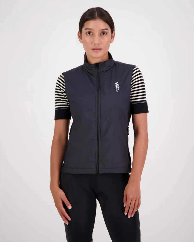 Mons Royale Womens Redwood Wind Vest VLU Black