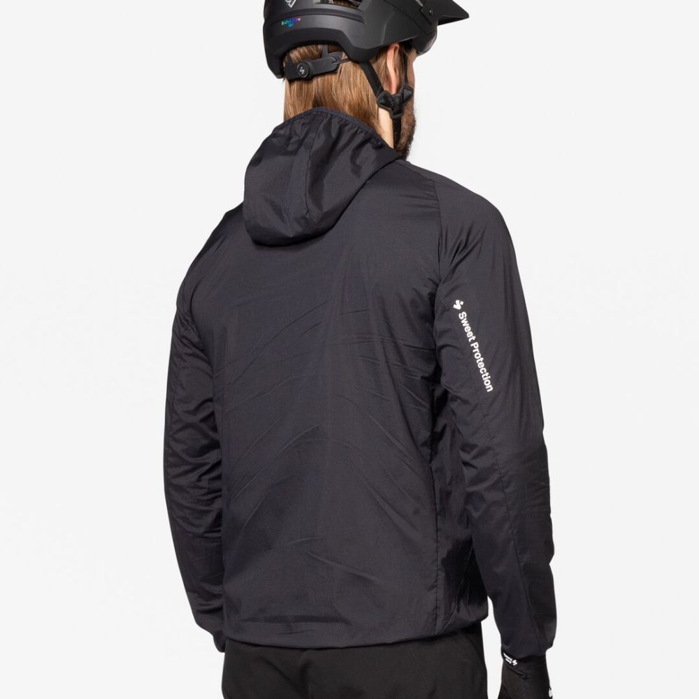 HUNTER HOODED WIND JACKET - BLACK