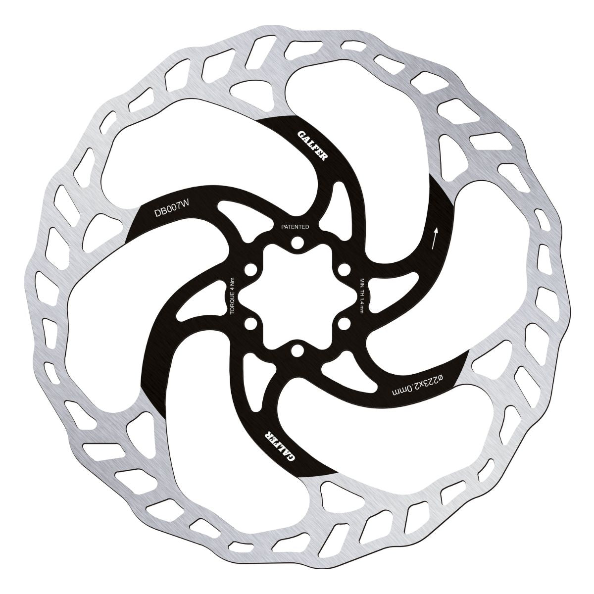 GALFER - MTB WAVE DISC ROTOR - 6-BOLT - 2MM