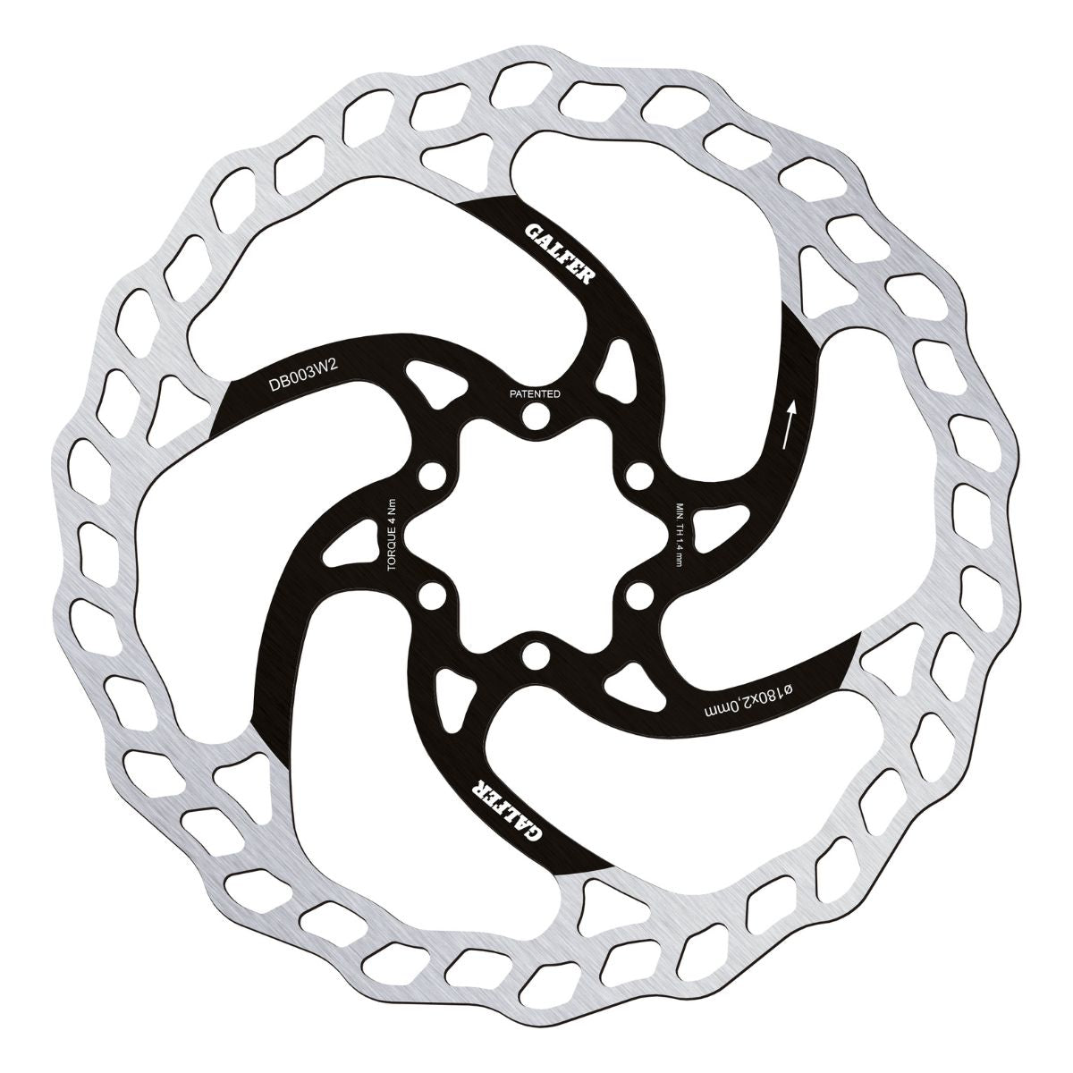 GALFER - MTB WAVE DISC ROTOR - 6-BOLT - 2MM