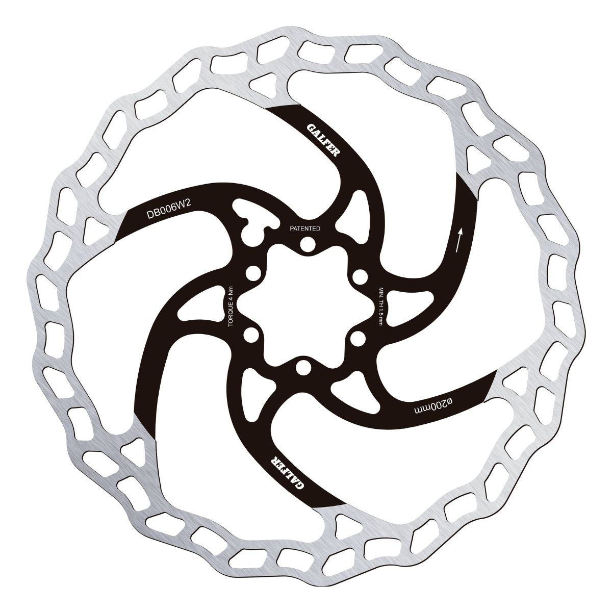 GALFER - MTB WAVE DISC ROTOR - 6-BOLT - 2MM