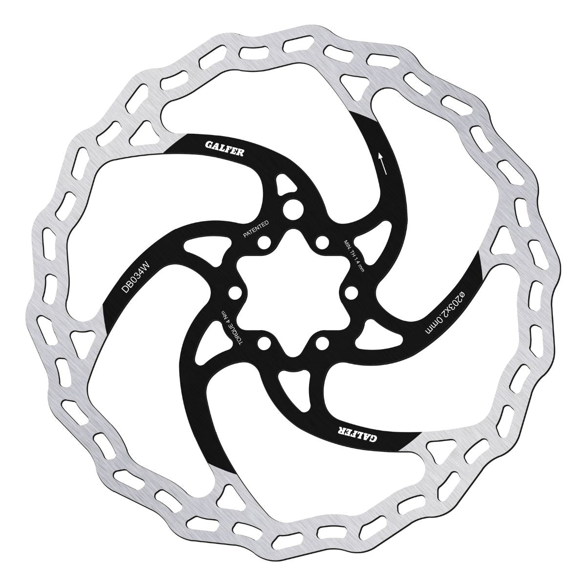 GALFER - MTB WAVE DISC ROTOR - 6-BOLT - 2MM