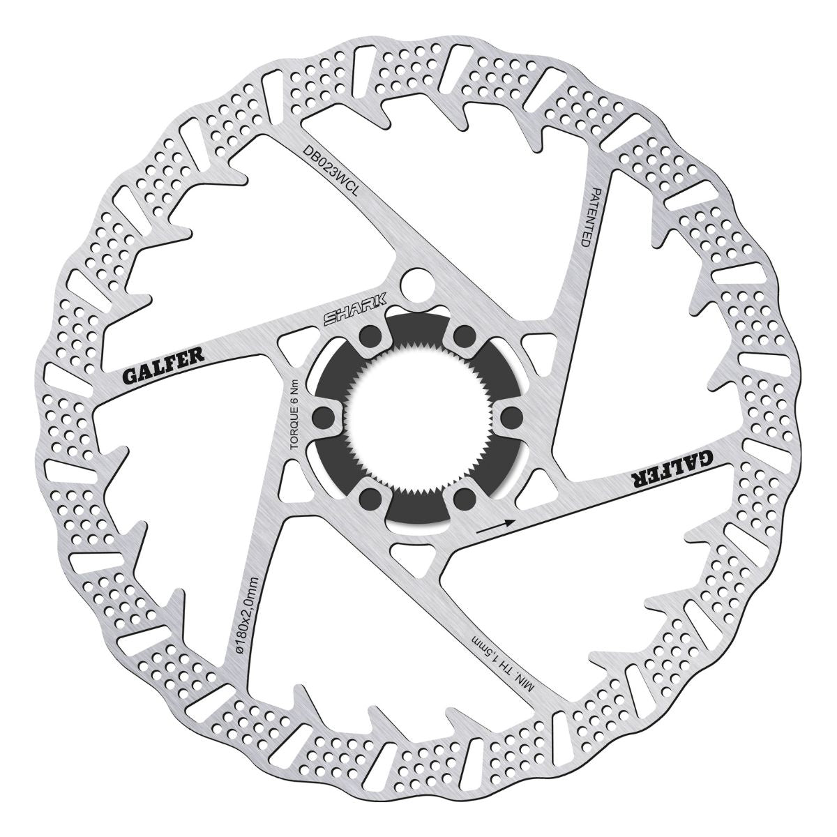 GALFER - MTB SHARK DISC ROTOR - CENTERLOCK - 2MM