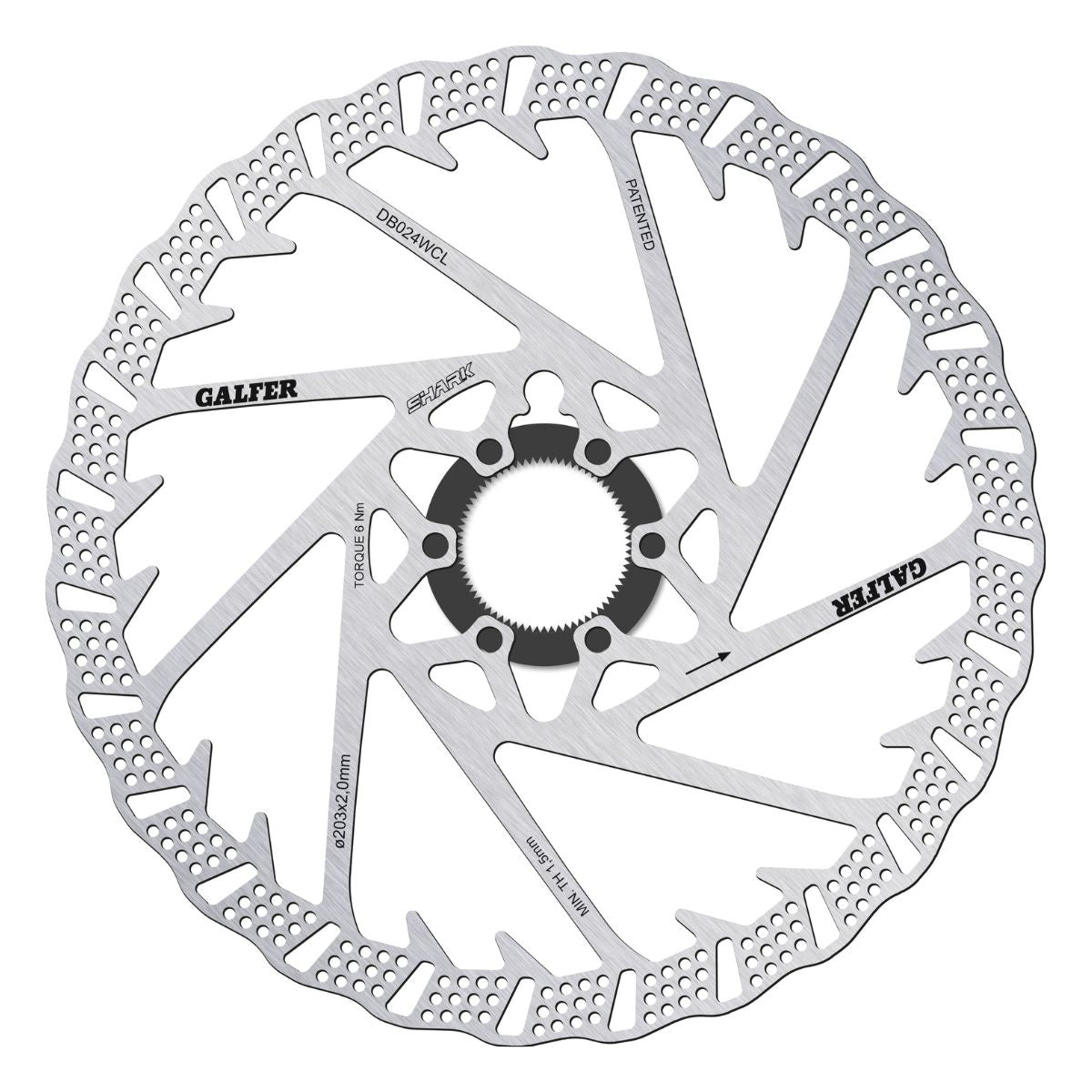GALFER - MTB SHARK DISC ROTOR - CENTERLOCK - 2MM