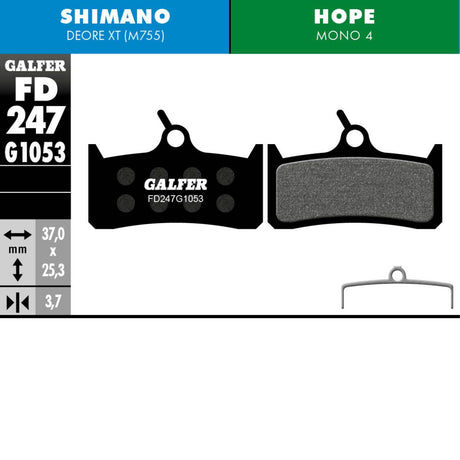 GALFER - BRAKE PADS - SHIMANO M755 / HOPE MONO M4