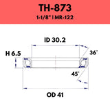 FSA - HEADSET BEARINGS ACB 870S 45X45 11/8" Stainless Steel - 41.8mm OD