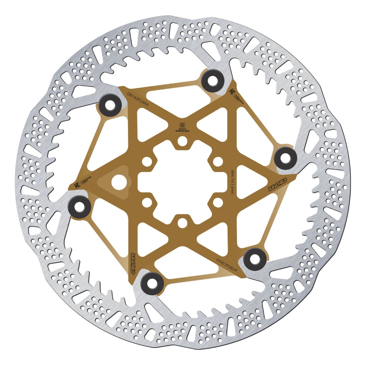 GALFER - MTB SHARK EVO DISC ROTOR - 6-BOLT - 2MM - KASHIMA CORE