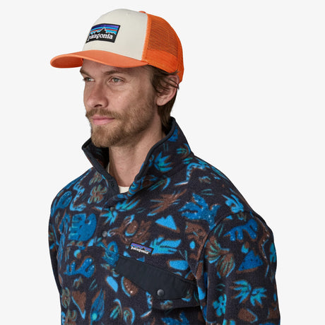 Patagonia P-6 Logo Trucker Hat White w/Redtail Rust