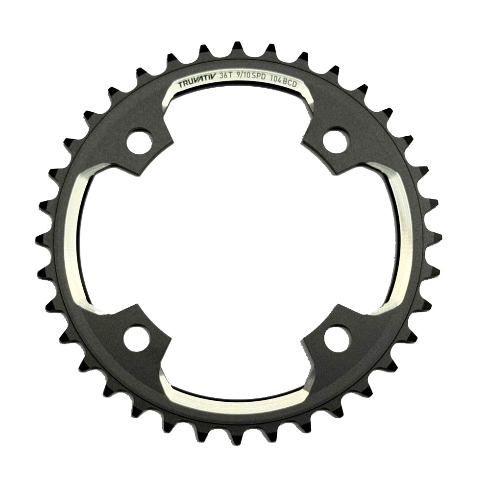 SRAM Chain Ring MTB 36 Tooth 104 S1 49 Chain Line AL5 2x10 No Pin Blast Black (For 36/22)
