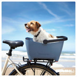 BASIL BUDDY, BICYCLE BASKET FOR DOGS,FADED DENIM (MIK Fittings Included)