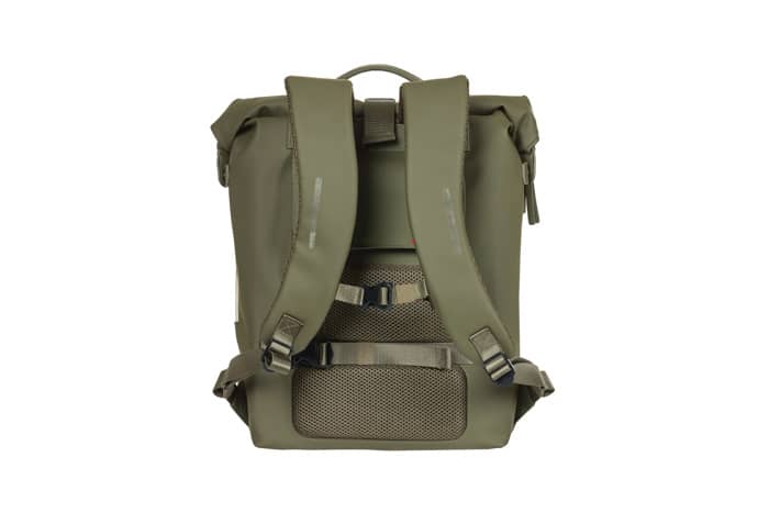 Basil Soho Backpack w Led Light Moss Green 17L