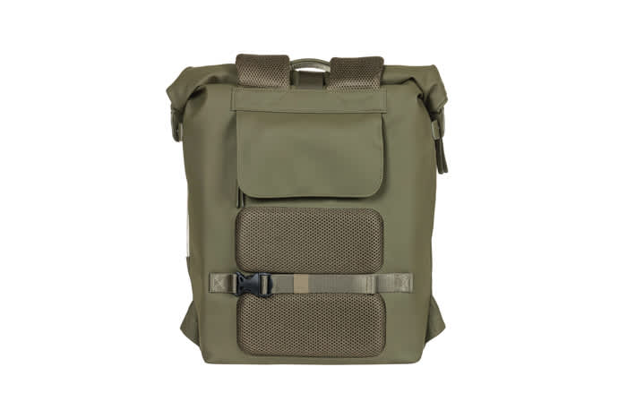 Basil Soho Backpack w Led Light Moss Green 17L