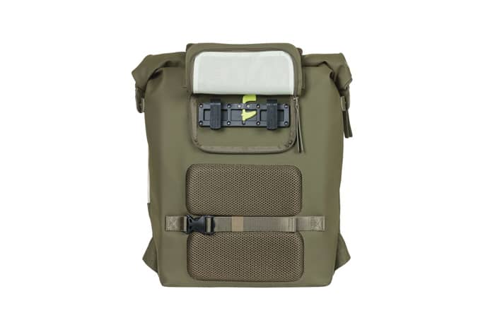 Basil Soho Backpack w Led Light Moss Green 17L