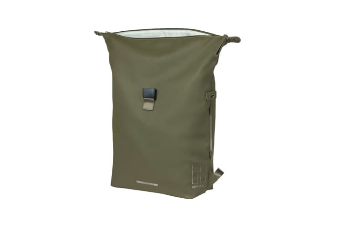 Basil Soho Backpack w Led Light Moss Green 17L