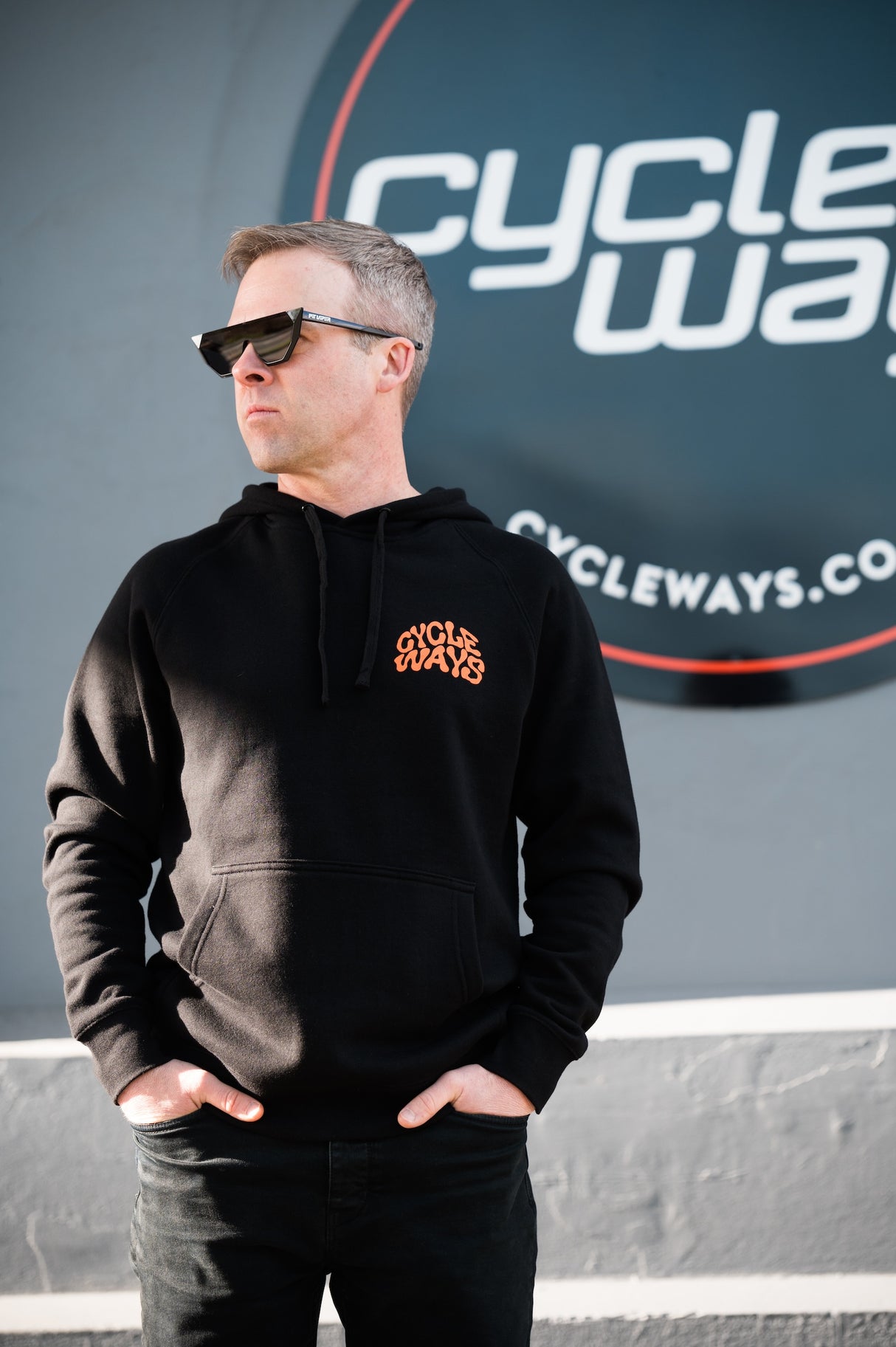 Cycleways Groovy Hoodie Black