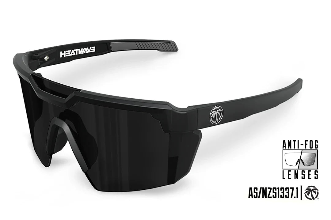 Heat Wave Visual Future Tech Sunglasses Anti-Fog Black