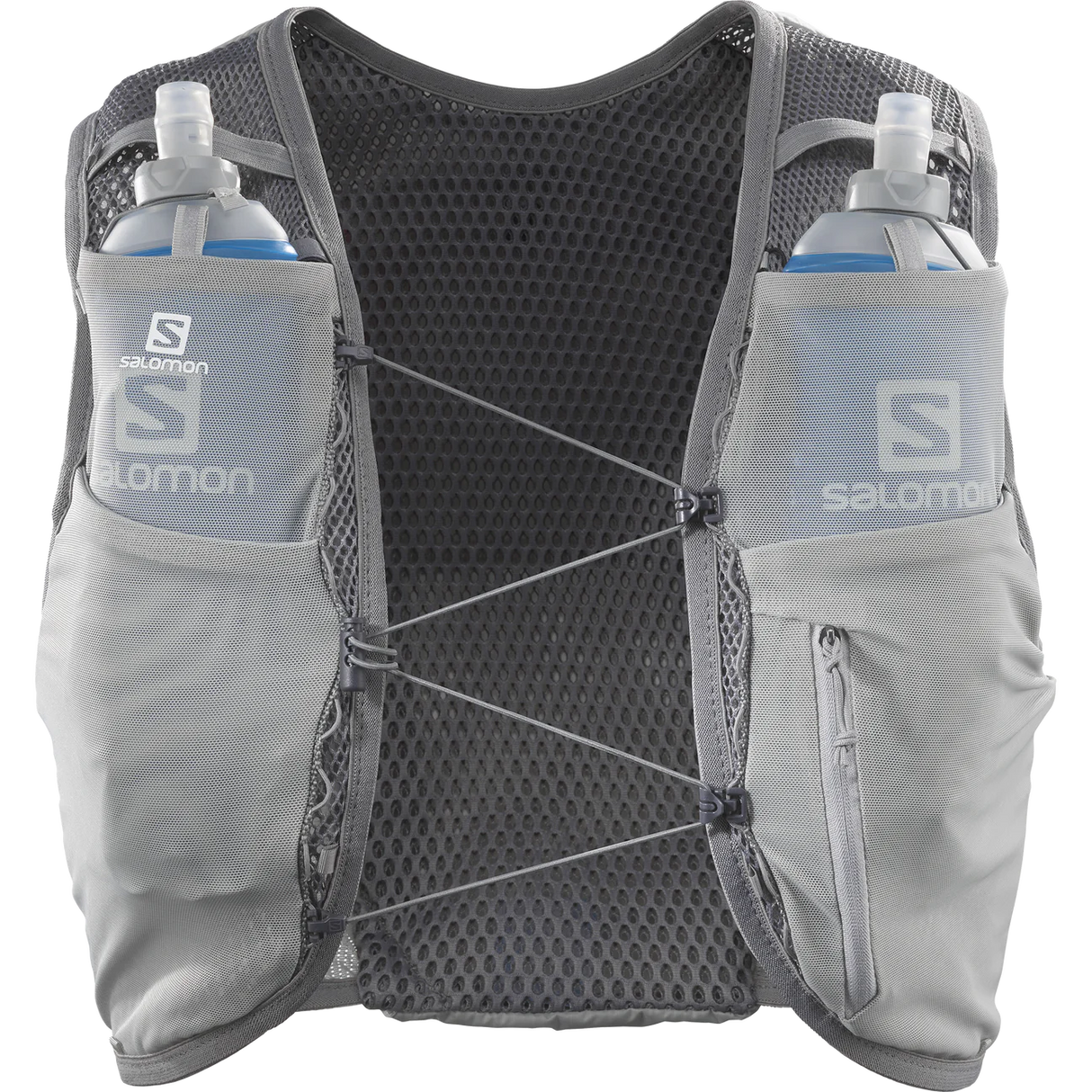 Salomon Active Skin 8 With Flasks-Wrought Iron/Sedona Sage-L