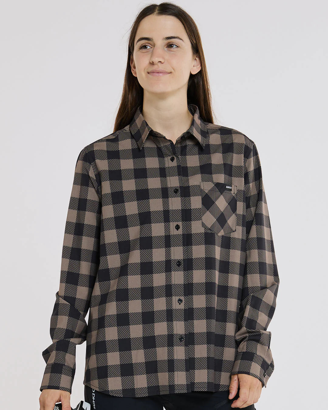 DHaRCO Womens Long Sleeve Button Up